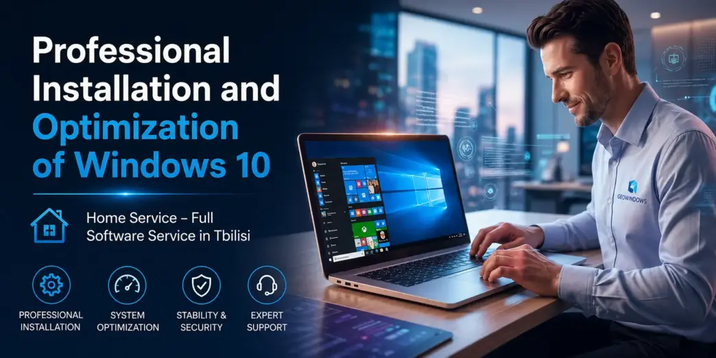 Windows 10 installation and computer repair service in Tbilisi